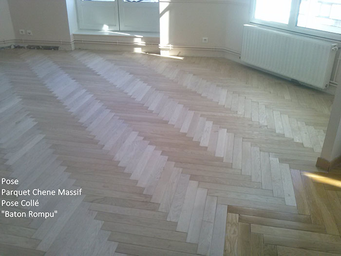 Parquet à bâton rompus: structuré et original